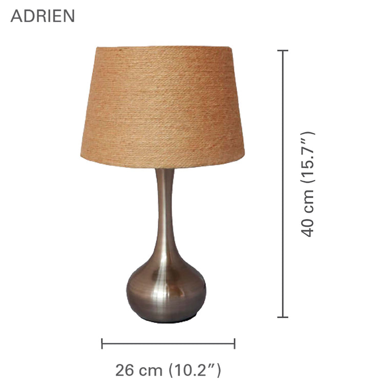 Xtricity - Lampe de Table Tactile avec 3 Niveaux d'intensité, 10.23'' x 15.74'', De la Collection Adrien, Brun - Simple Boutique
