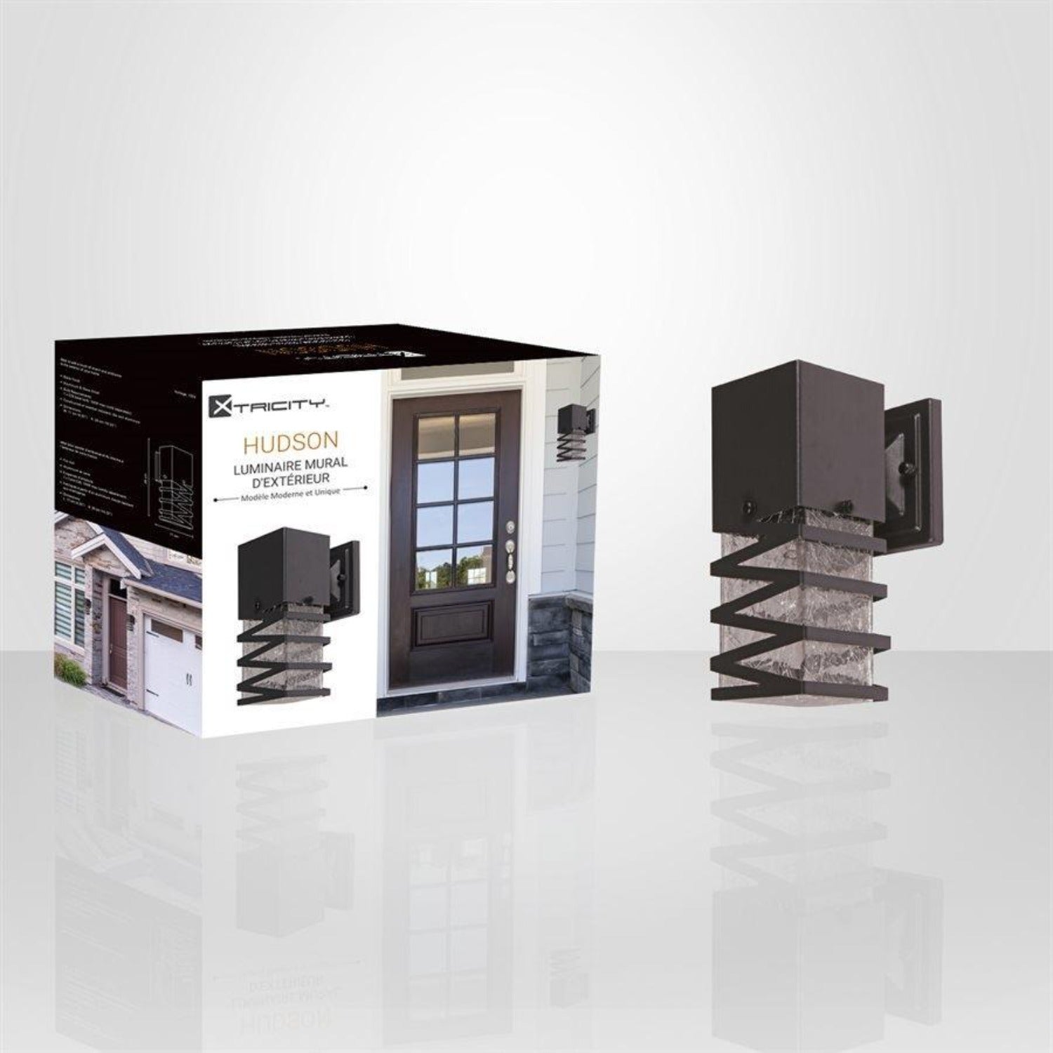 Xtricity - Lumianire Mural Extérieur, Hauteur de 10.23'' , De la Collection Hudson, Noir - Simple Boutique