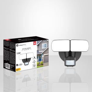 Xtricity - Lumière de Sécurité Extérieur avec Détecteur de Mouvement DEL, 15W, 1500 Lumens, 3000K Blanc Doux - Simple Boutique