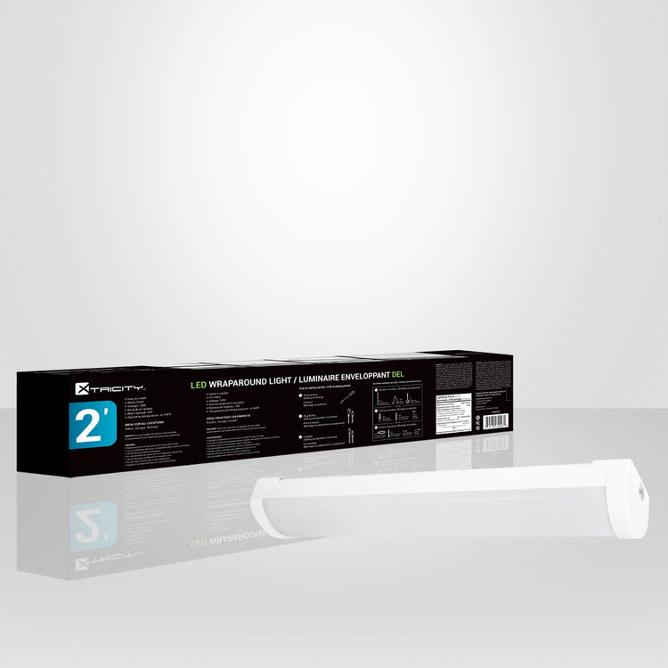 Xtricity - Luminaire Enveloppant DEL, Longeur de 2 Pieds, 2500 Lumens, 27W, 4000K Blanc Froid - Simple Boutique