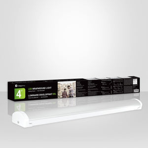 Xtricity - Luminaire Enveloppant DEL, Longeur de 4 Pieds, 55W, 4000K Blanc Froid - Simple Boutique