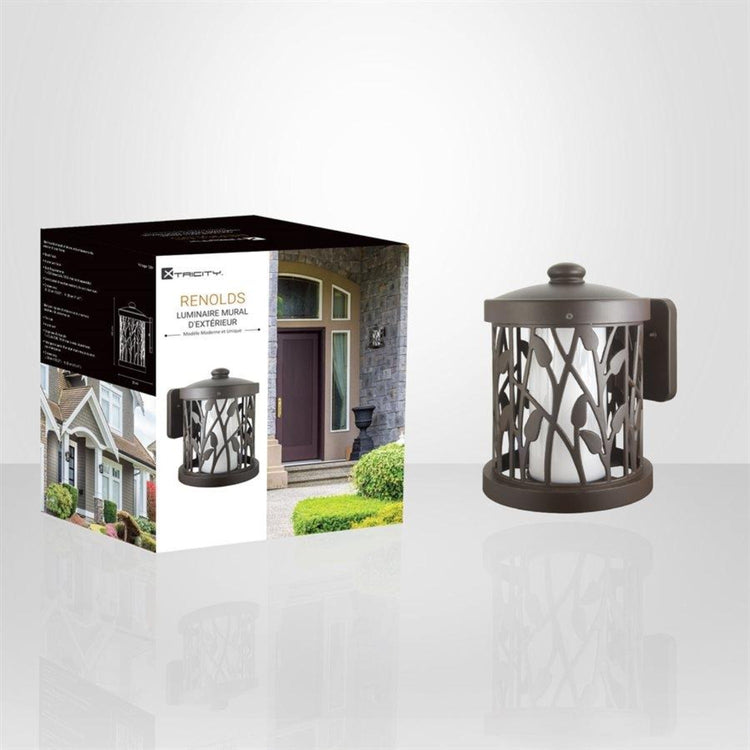 Xtricity - Luminaire Mural Extérieur, 11.41'' de Hauteur, De la Collection Renolds, Noir - Simple Boutique