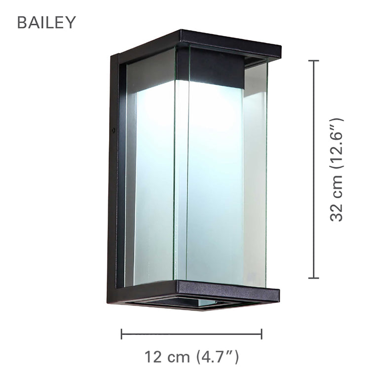 Xtricity - Luminaire Mural Extérieur, 12.59'' de Hauteur, De la Collection Bailey, Noir - Simple Boutique
