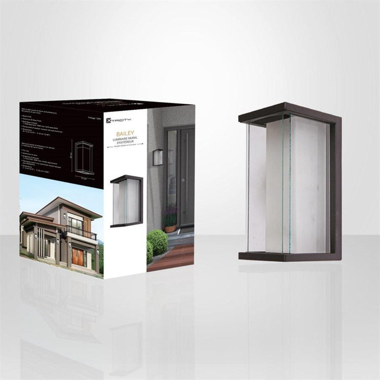 Xtricity - Luminaire Mural Extérieur, 12.59'' de Hauteur, De la Collection Bailey, Noir - Simple Boutique
