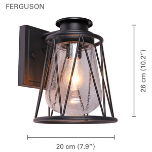 Xtricity - Luminaire Mural Extérieur, Hauteur de 10.23'', De la Collection Ferguson, Noir - Simple Boutique
