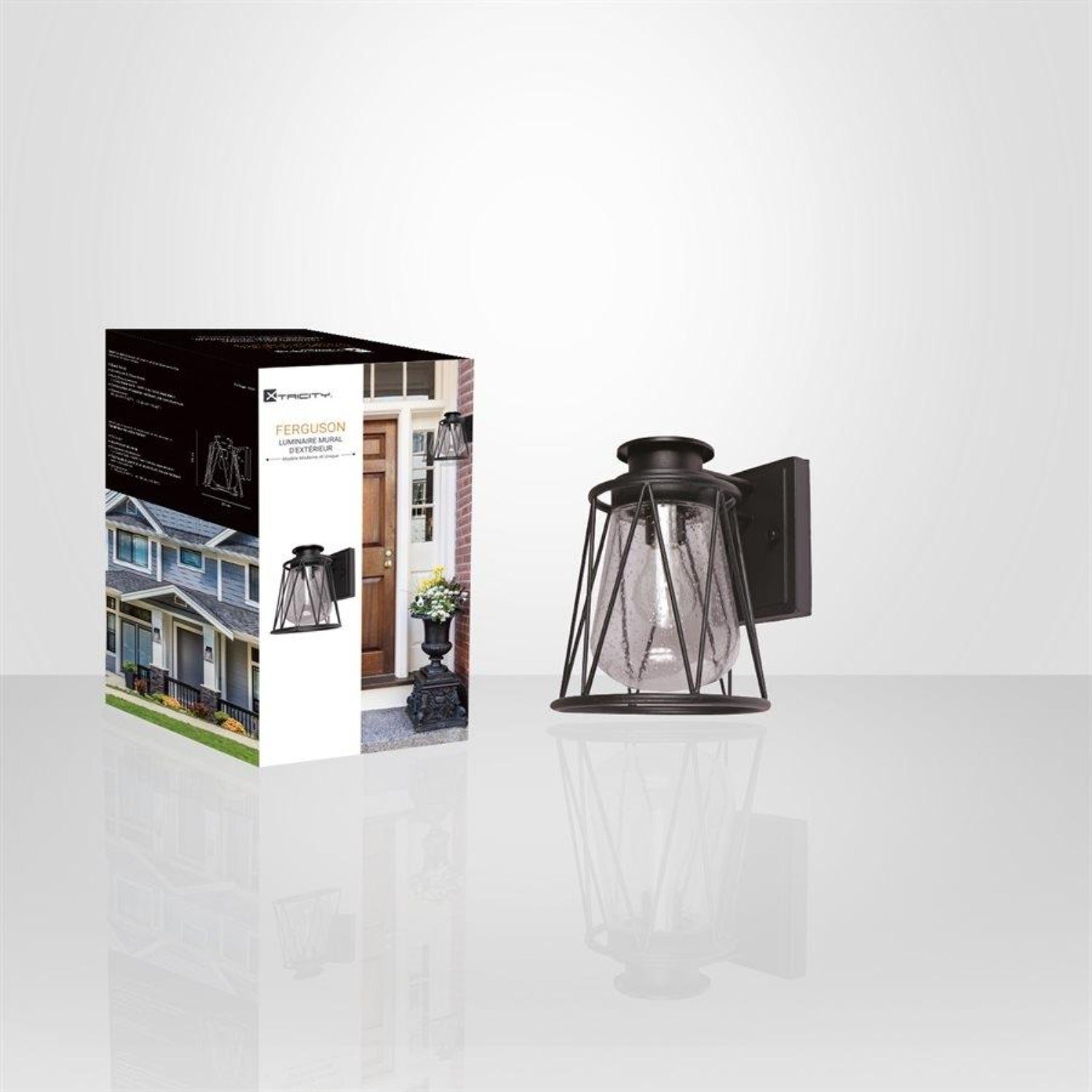 Xtricity - Luminaire Mural Extérieur, Hauteur de 10.23'', De la Collection Ferguson, Noir - Simple Boutique