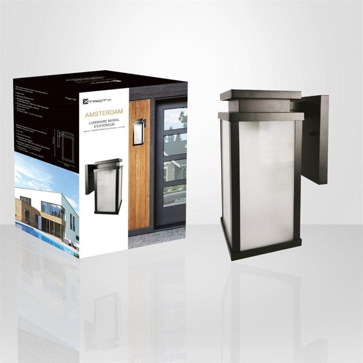 Xtricity - Luminaire Mural Extérieur, Hauteur de 10.78'', De la Collection Amsterdam, Noir - Simple Boutique