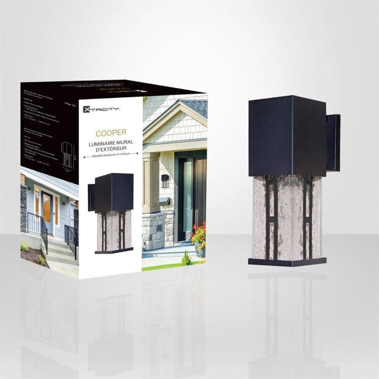 Xtricity - Luminaire Mural Extérieur, Hauteur de 11'', De la Collection Cooper, Noir - Simple Boutique