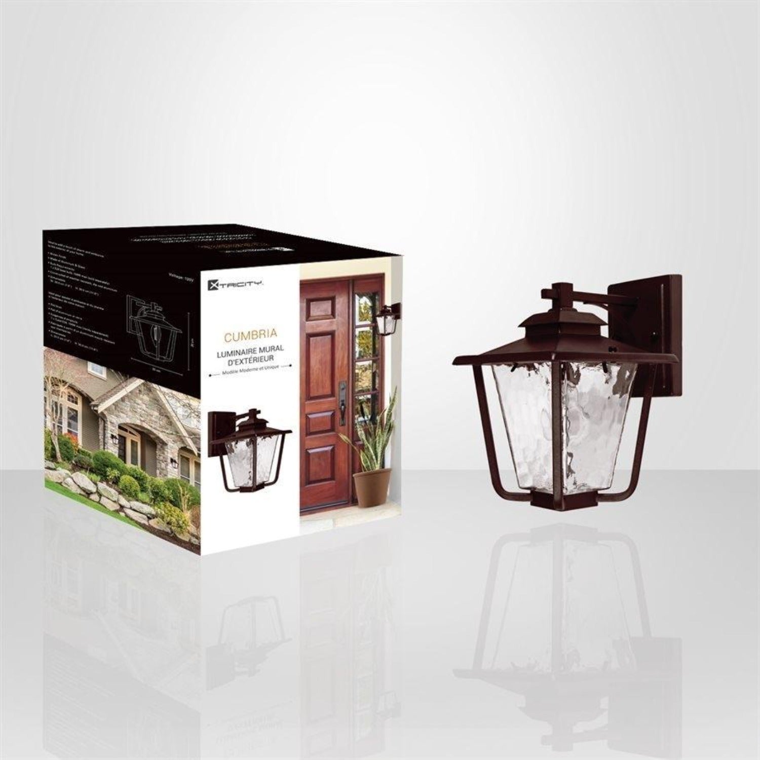 Xtricity - Luminaire Mural Extérieur, Hauteur de 11.8'', De la Collection Cumbria, Noir - Simple Boutique