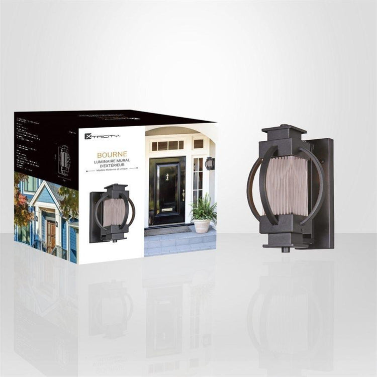 Xtricity - Luminaire Mural Extérieur, Hauteur de 11.81'', De la Collection Bourne, Noir - Simple Boutique