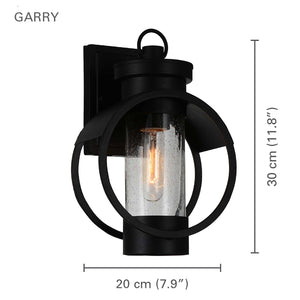 Xtricity - Luminaire Mural Extérieur, Hauteur de 11.81'', De la Collection Garry, Noir - Simple Boutique