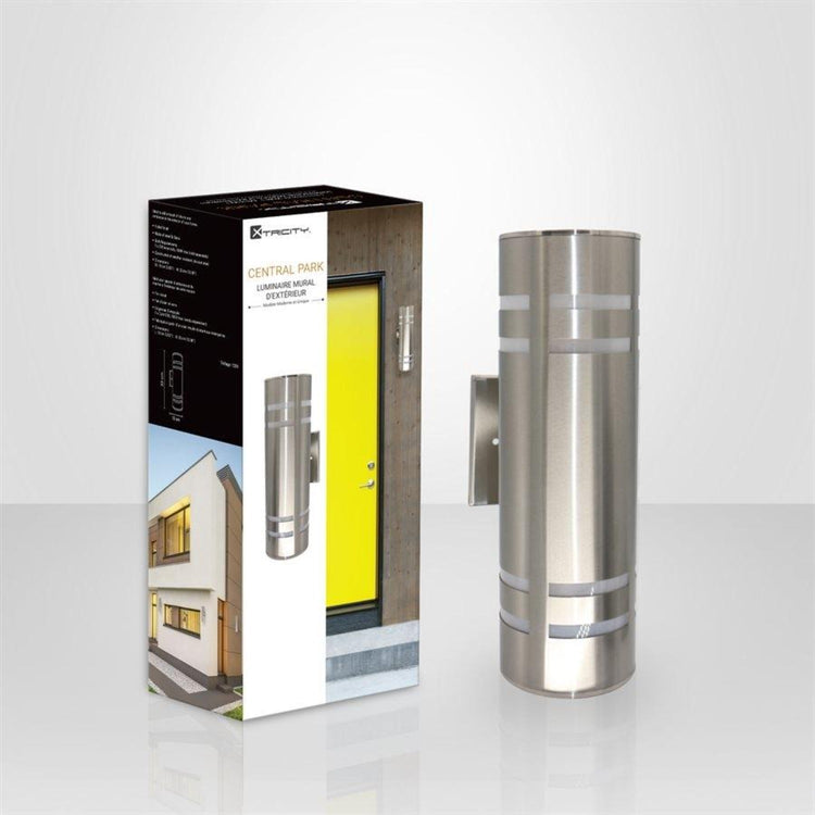 Xtricity - Luminaire Mural Extérieur, Hauteur de 12.99'', Fini Nickel Brossé - Simple Boutique