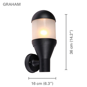 Xtricity - Luminaire Mural Extérieur, Hauteur de 14.17'', De la Collection Graham, Noir - Simple Boutique