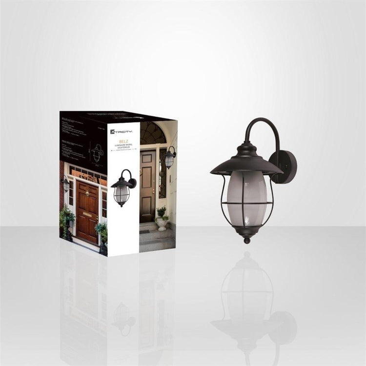 Xtricity - Luminaire Mural Extérieur, Hauteur de 15.35'', De la Collection Belz, Noir - Simple Boutique