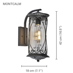 Xtricity - Luminaire Mural Extérieur, Hauteur de 16.5'', De la Collection Montcalm, Noir - Simple Boutique