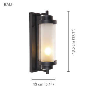 Xtricity - Luminaire Mural Extérieur, Hauteur de 17.1'', De la Collection Bali, Noir - Simple Boutique