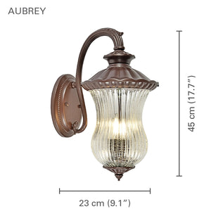 Xtricity - Luminaire Mural Extérieur, Hauteur de 17.7'', De la Collection Aubrey, Brun - Simple Boutique