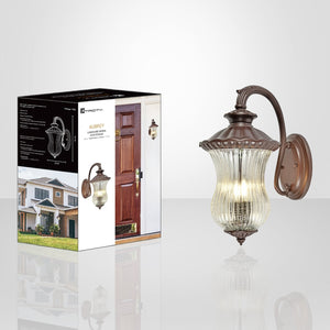 Xtricity - Luminaire Mural Extérieur, Hauteur de 17.7'', De la Collection Aubrey, Brun - Simple Boutique