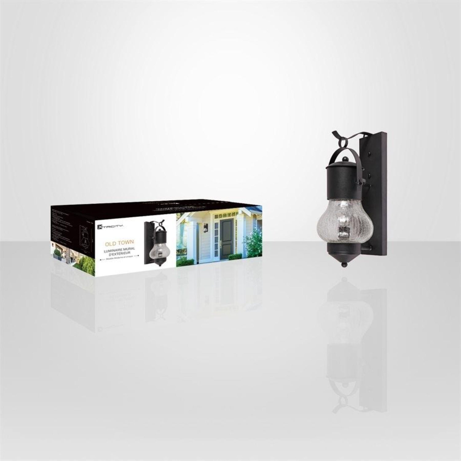 Xtricity - Luminaire Mural Extérieur, Hauteur de 18'', De la Collection Old Town, Noir - Simple Boutique