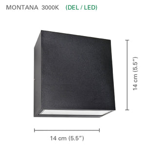 Xtricity - Luminaire Mural Extérieur, Hauteur de 5.5'', De la Collection Montana, Noir - Simple Boutique