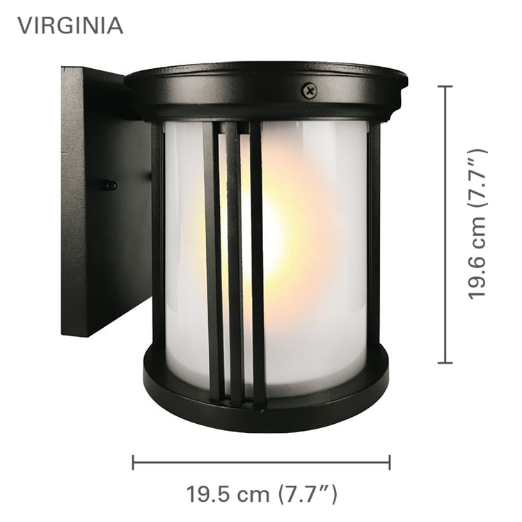 Xtricity - Luminaire Mural Extérieur, Hauteur de 7.71'', De la Collection Virginia, Noir - Simple Boutique