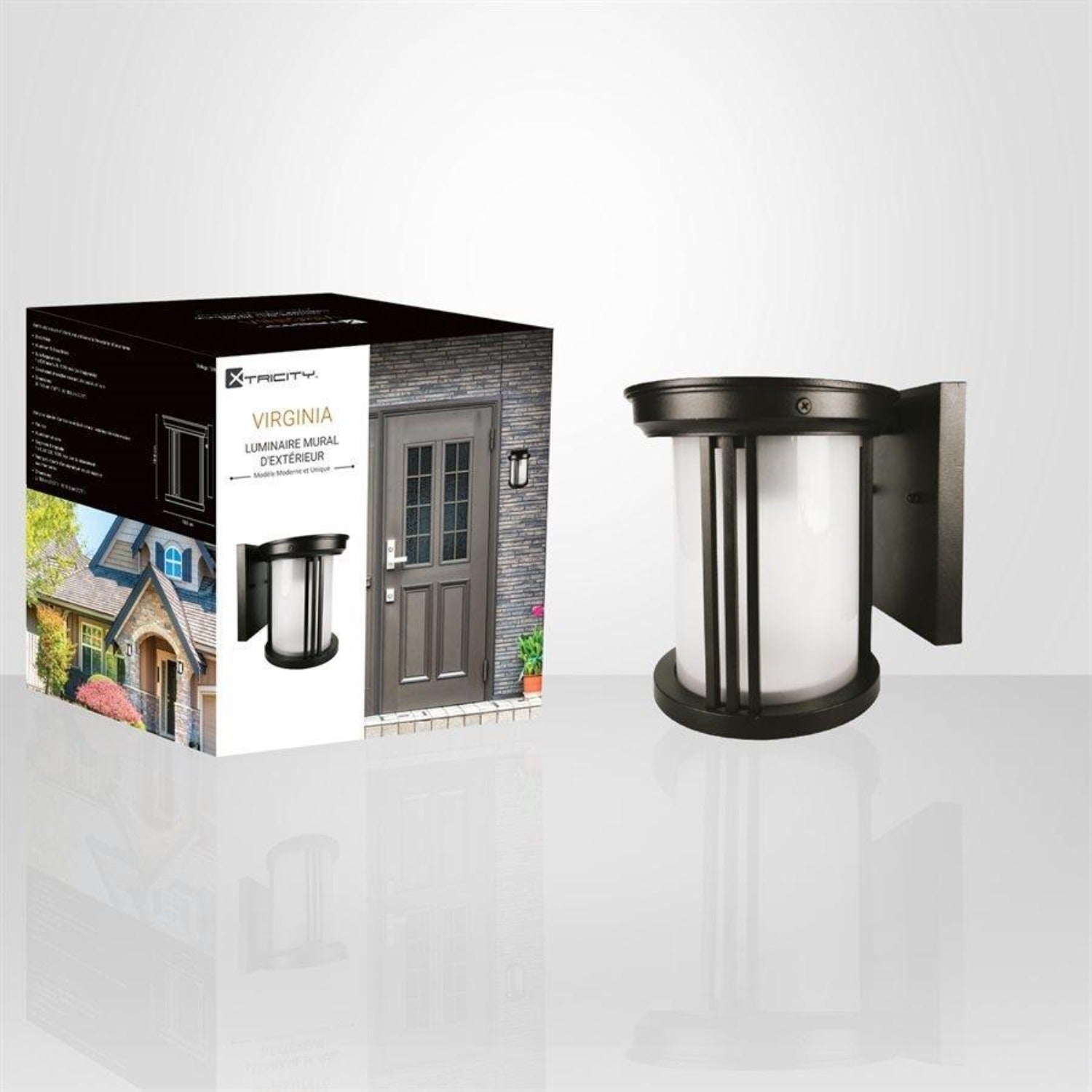 Xtricity - Luminaire Mural Extérieur, Hauteur de 7.71'', De la Collection Virginia, Noir - Simple Boutique