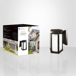Xtricity - Luminaire Mural Extérieur, Hauteur de 8.8'', De la Collection Duval, Noir - Simple Boutique
