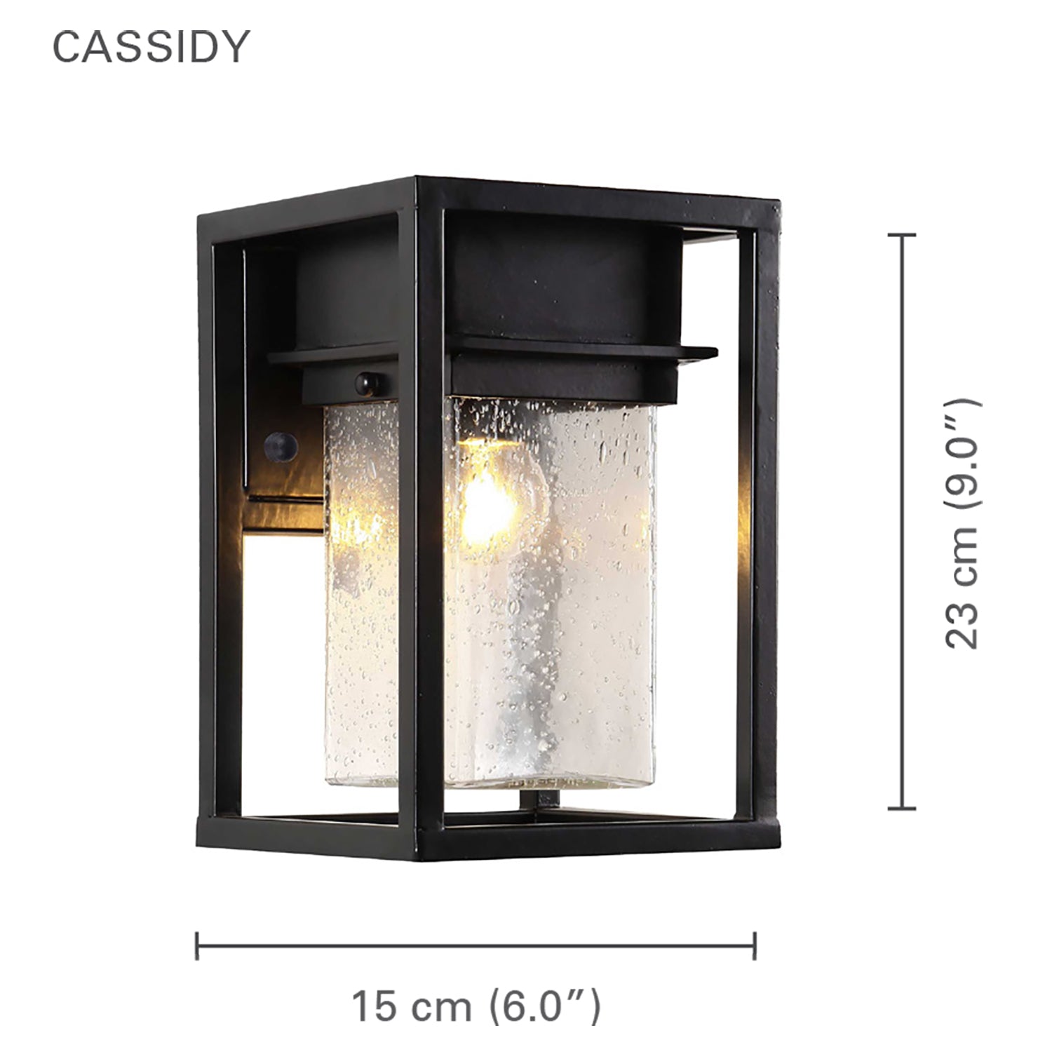 Xtricity - Luminaire Mural Extérieur, Hauteur de 9'', De la Collection Cassidy, Noir - Simple Boutique