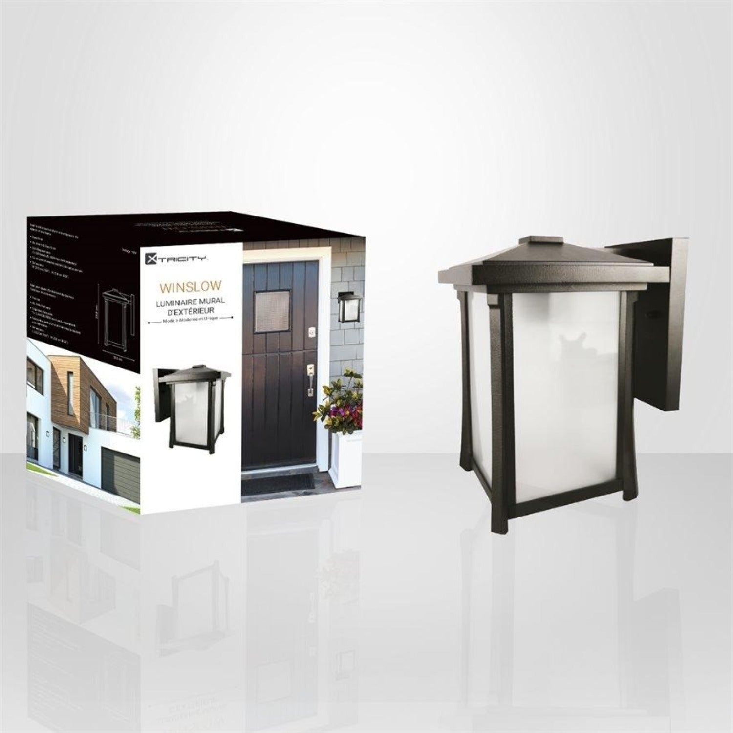 Xtricity - Luminaire Mural Extérieur, Hauteur de 9.29'', De la Collection Winslow, Noir - Simple Boutique