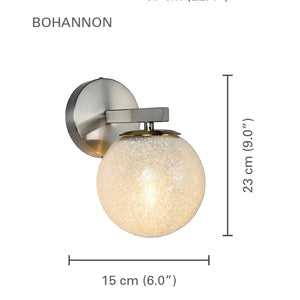 Xtricity - Luminaire Mural, Largeur de 6'', De la Collection Bohannon, Argenté - Simple Boutique