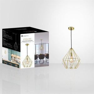 Xtricity - Luminaire Suspendu, 11.81'' de Largeur, De la Collection Sterling, Or - Simple Boutique