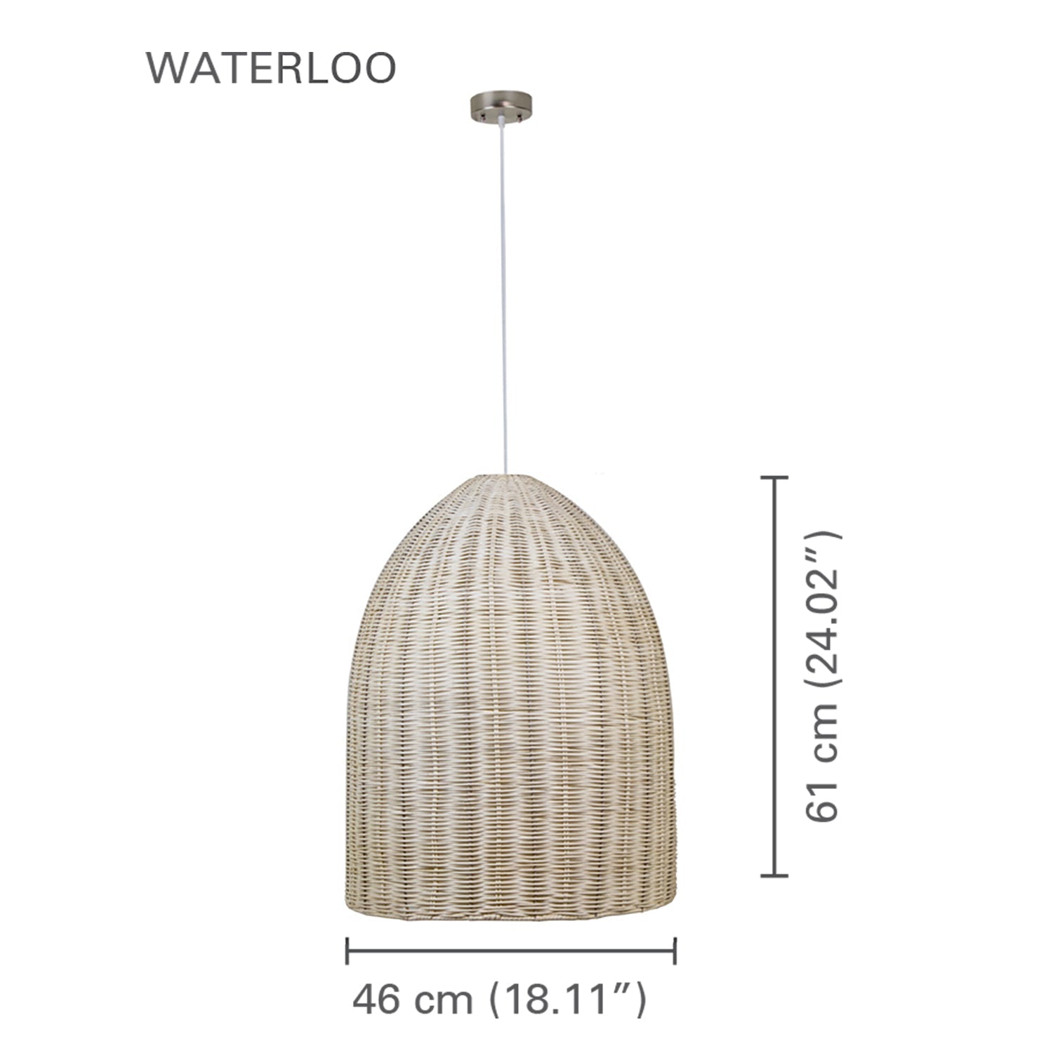 Xtricity - Luminaire Suspendu, Hauteur de 23.43", De la Collection Waterloo, Beige - Simple Boutique