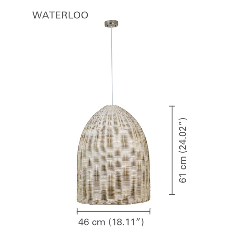 Xtricity - Luminaire Suspendu, Hauteur de 23.43", De la Collection Waterloo, Beige - Simple Boutique