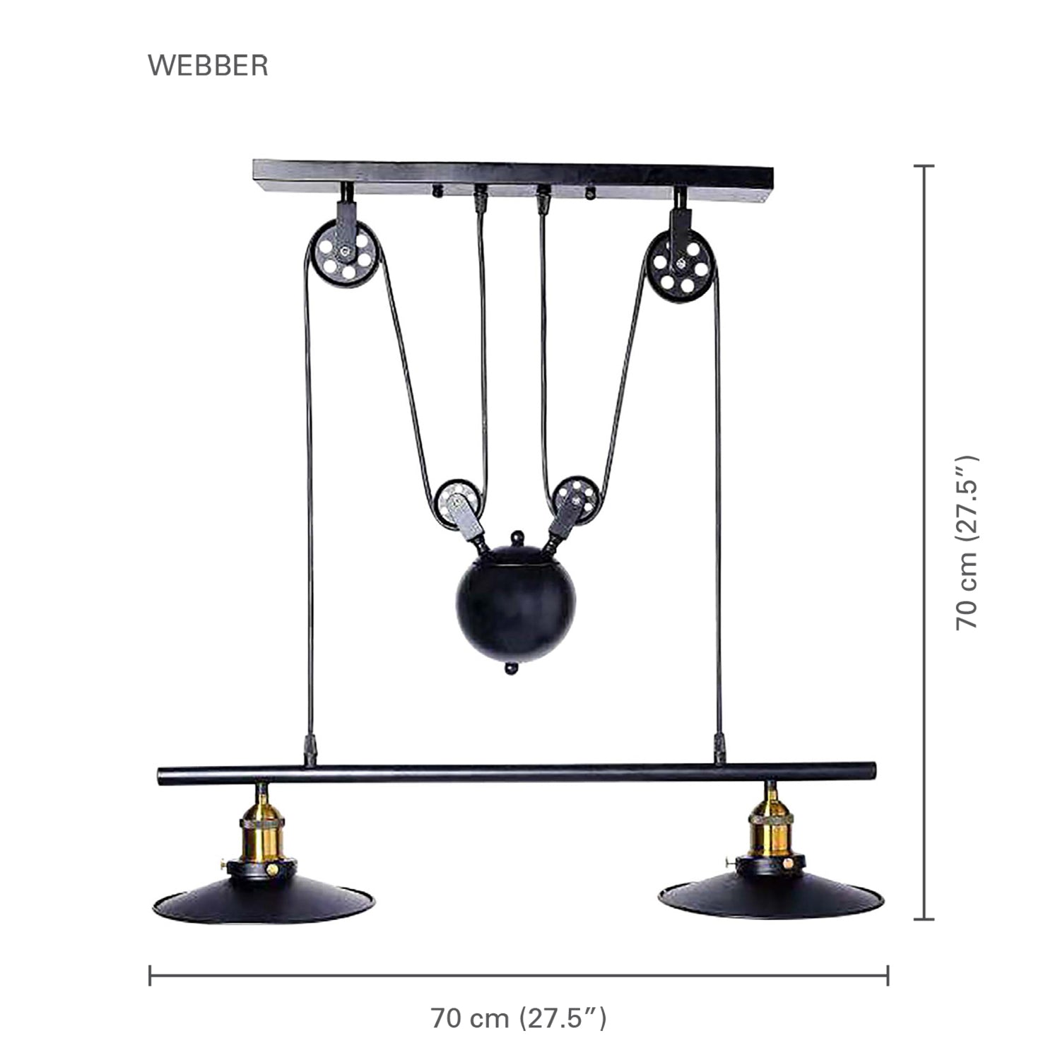 Xtricity - Luminaire Suspendu, Hauteur de 27.5'' , De la Collection Webber, Noir - Simple Boutique