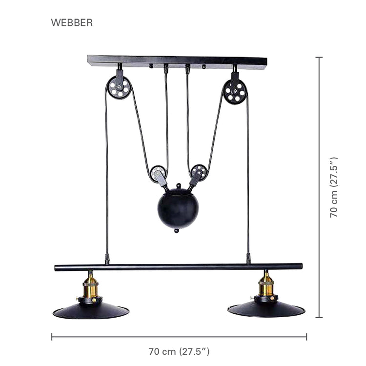 Xtricity - Luminaire Suspendu, Hauteur de 27.5'' , De la Collection Webber, Noir - Simple Boutique