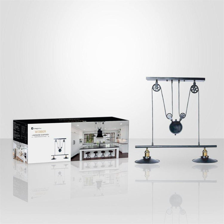 Xtricity - Luminaire Suspendu, Hauteur de 27.5'' , De la Collection Webber, Noir - Simple Boutique