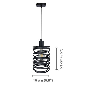 Xtricity - Luminaire Suspendu, Hauteur de 8,2", De la Collection Rio, Noir - Simple Boutique