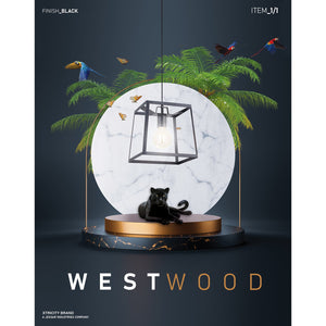 Xtricity - Luminaire Suspendu, Largeur de 12'', De la Collection Westwood, Noir - Simple Boutique