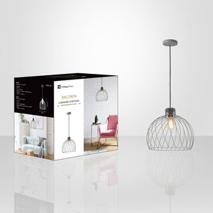 Xtricity - Luminaire Suspendu, Largeur de 13.7'' De la Collection Baldwin, Gris - Simple Boutique