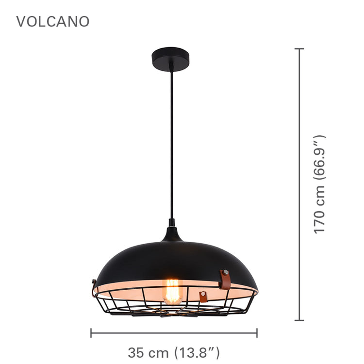 Xtricity - Luminaire Suspendu, Largeur de 13.7'', De la Collection Volcano, Noir - Simple Boutique
