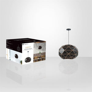 Xtricity - Luminaire Suspendu, Largeur de 13.77'', De la Collection Christy, Noir - Simple Boutique