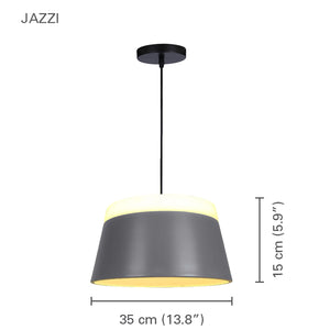 Xtricity - Luminaire Suspendu, Largeur de 13.77'', De la Collection Jazzi, Gris - Simple Boutique
