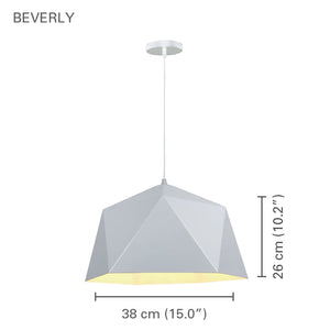 Xtricity - Luminaire Suspendu, Largeur de 14.95'', De la Collection Beverly, Blanc - Simple Boutique