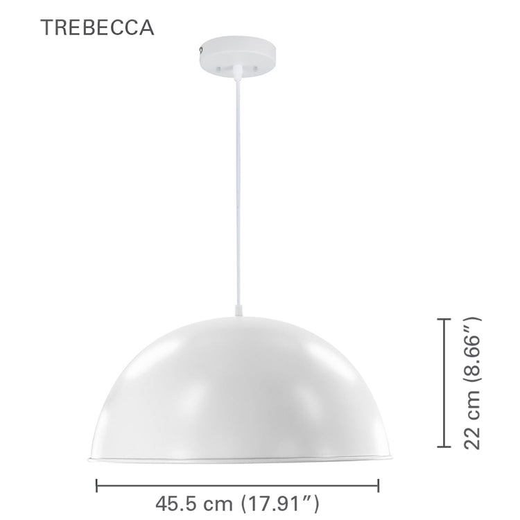 Xtricity - Luminaire Suspendu, Largeur de 17.91", De la Collection Trebecca, Blanc - Simple Boutique