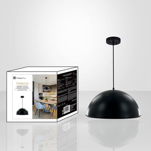 Xtricity - Luminaire Suspendu, Largeur de 17.91", De la Collection Trebecca, Noir - Simple Boutique