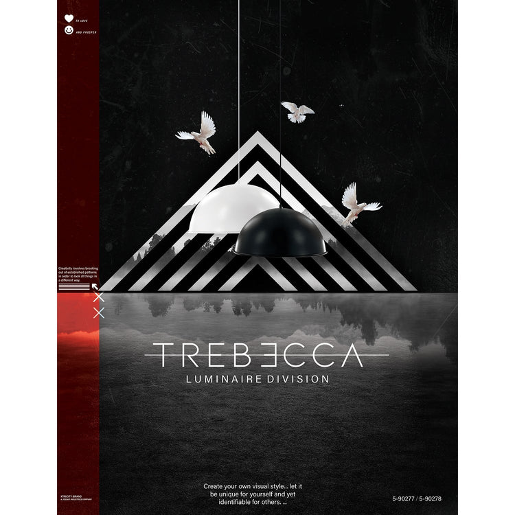 Xtricity - Luminaire Suspendu, Largeur de 17.91", De la Collection Trebecca, Noir - Simple Boutique