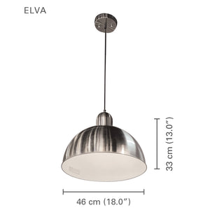 Xtricity - Luminaire Suspendu, Largeur de 18'', De la Collection Elva, Argenté - Simple Boutique