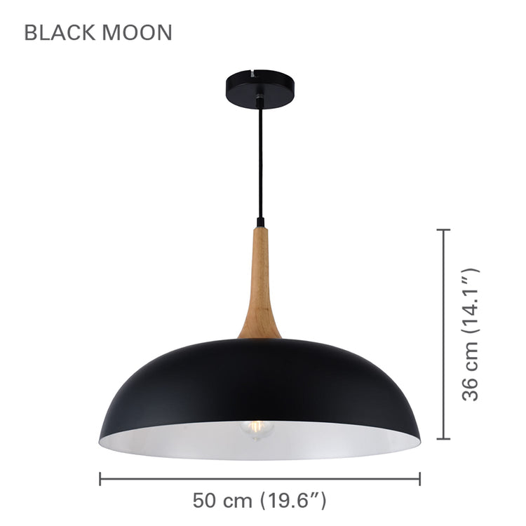 Xtricity - Luminaire Suspendu, Largeur de 19.6'', De la Collection Black Moon, Noir - Simple Boutique