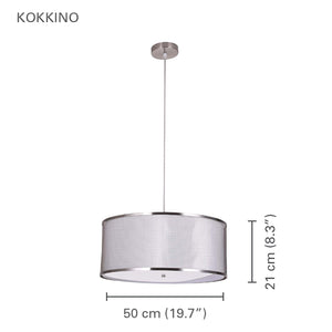 Xtricity - Luminaire Suspendu, Largeur de 19.6'', De la Collection Kokkino, Gris - Simple Boutique