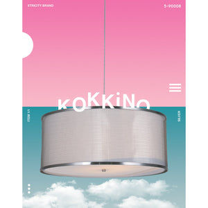 Xtricity - Luminaire Suspendu, Largeur de 19.6'', De la Collection Kokkino, Gris - Simple Boutique